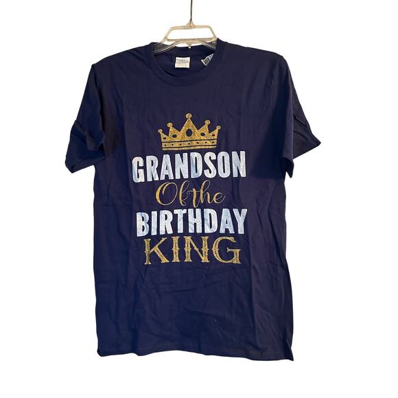 NWOT Port and Company Young Man's T Shirt Grandson of the Birthday King Size Sm - Picture 1 of 4